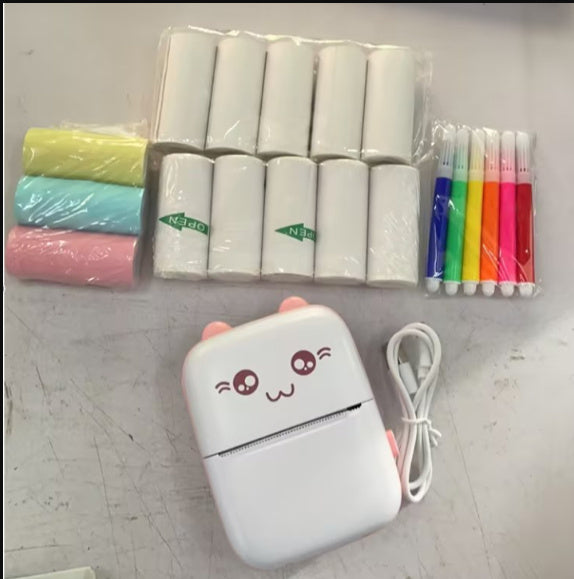 Portable Mini Thermal Label Printer – Wireless Bluetooth Sticker & Barcode Maker