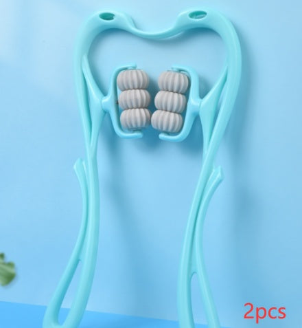 6-Wheel Manual Neck Massager Roller – Pain Relief, Relaxation & Full Body Massage Tool