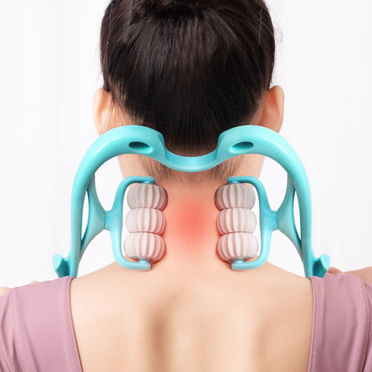 6-Wheel Manual Neck Massager Roller – Pain Relief, Relaxation & Full Body Massage Tool