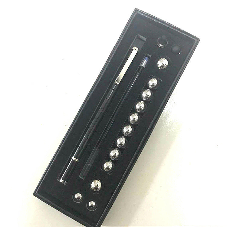 Magnetic Fidget Polar Pen with Stylus – Stress Relief Gift Box (Black & Gold)