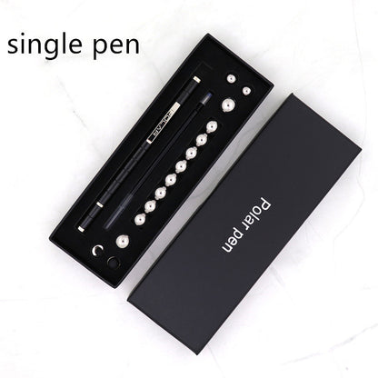 Magnetic Fidget Polar Pen with Stylus – Stress Relief Gift Box (Black & Gold)