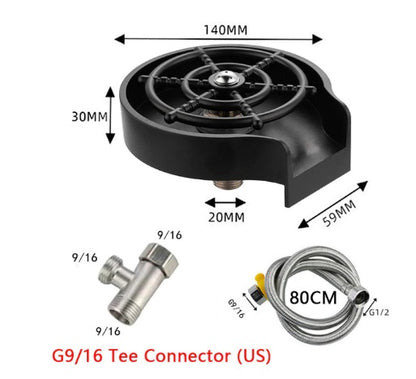 High Pressure Cup Washer Sink Attachment – Automatic Faucet for Kitchen & Coffee Bar