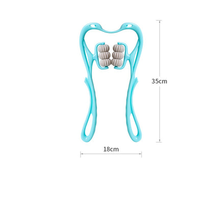 6-Wheel Manual Neck Massager Roller – Pain Relief, Relaxation & Full Body Massage Tool