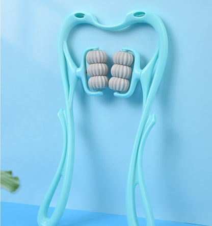 6-Wheel Manual Neck Massager Roller – Pain Relief, Relaxation & Full Body Massage Tool