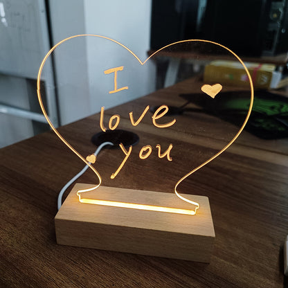 LED Message Board Night Light – Creative USB Writing Lamp with Pen for Kids & Gifts