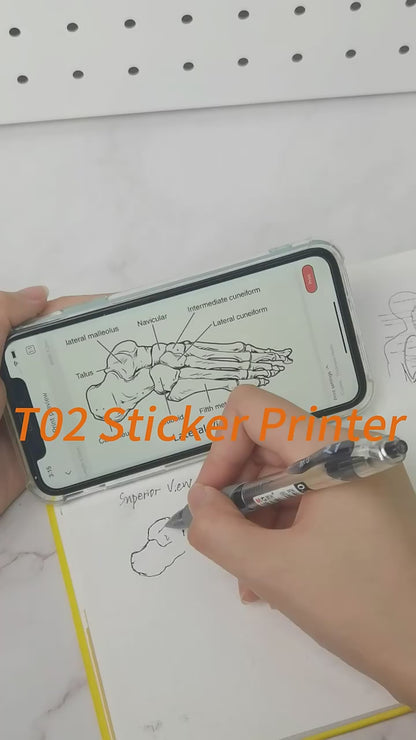 Portable Mini Thermal Label Printer – Wireless Bluetooth Sticker & Barcode Maker